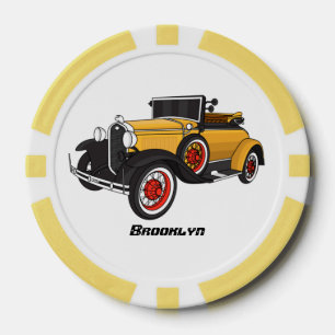 Lot De Jeton De Poker Voiture jaune classique 1931