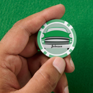 Lot De Jeton De Poker Voiture personnalisée Retro Classic Green