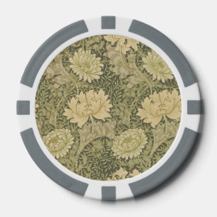 Lot De Jeton De Poker William Morris Chrysanthemum Fleur d'âge