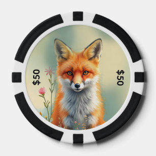Lot De Jeton De Poker Yeux saisissants d'un renard roux rusé  