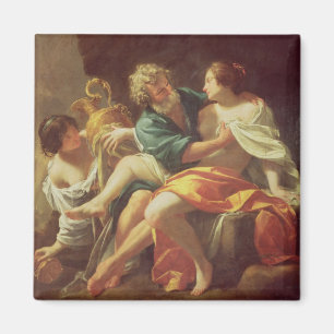 Lot und seine Töchter, c.1630 (Öl auf Leinwand) Magnet