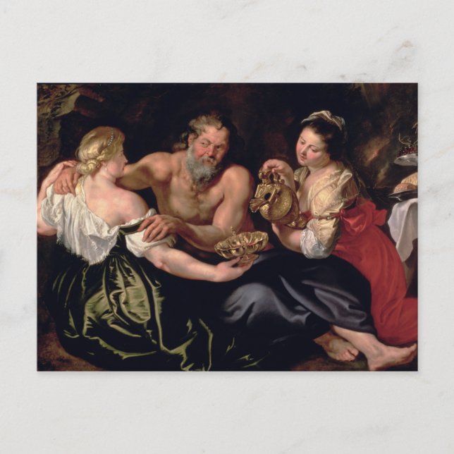 Lot und seine Töchter Postkarte (Vorderseite)