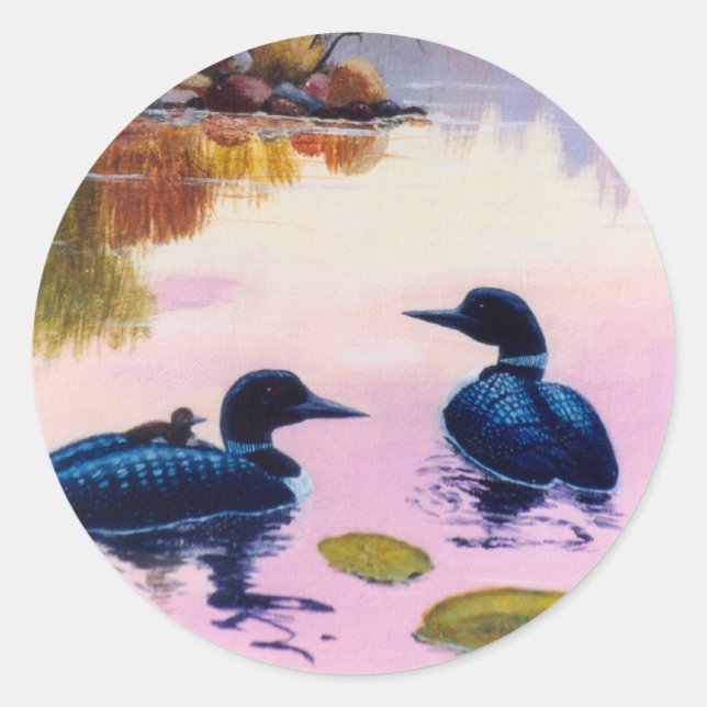 Loten auf dem Twilight-Aufkleber Runder Aufkleber (Vorderseite)