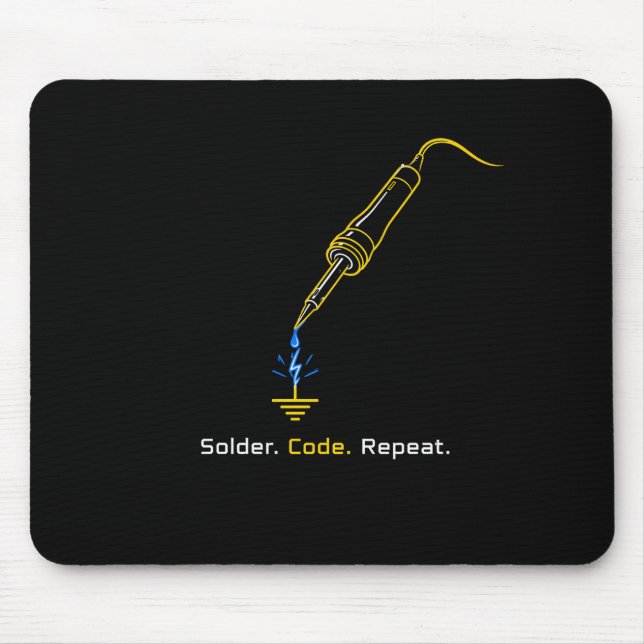 Löten Code Wiederholen Embedded Engineering Mauspa Mousepad (Vorne)
