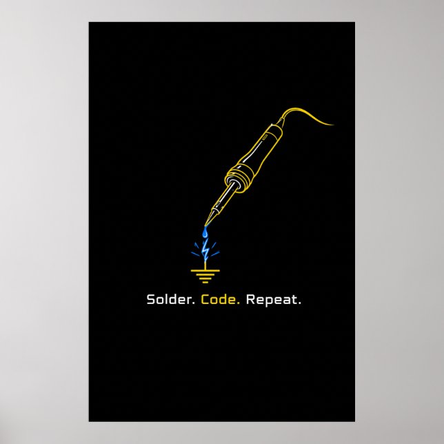 Löten Code Wiederholen Embedded Engineering Poster (Vorne)