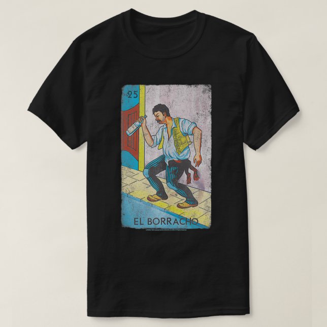 Loteria El Borracho Tarot Card T-Shirt (Design vorne)