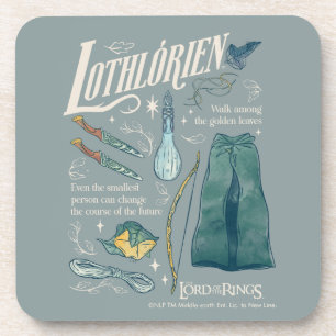 LOTHLORIEN™ Aquarell-Collage-Grafik Getränkeuntersetzer