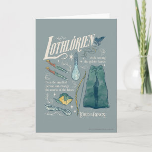 LOTHLORIEN™ Aquarell-Collage-Grafik Karte