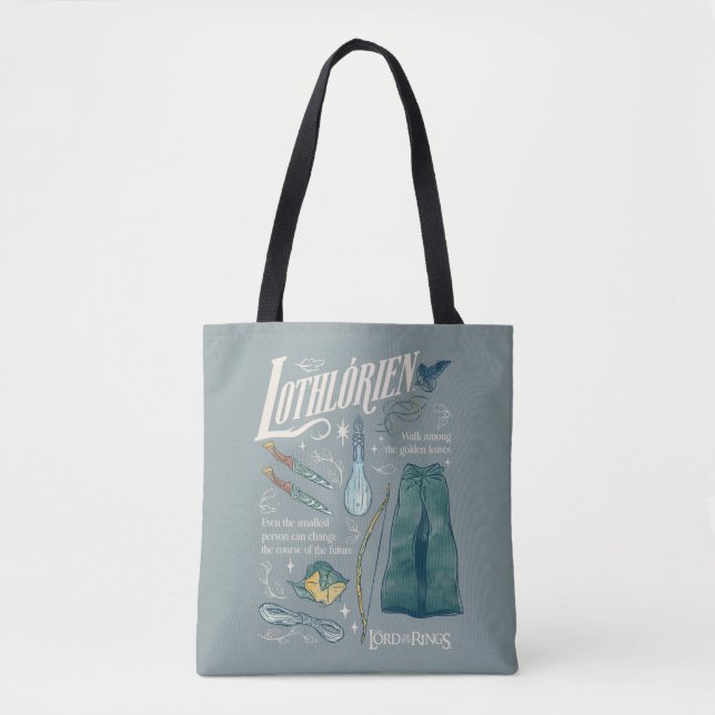 LOTHLORIEN™ Aquarell-Collage-Grafik Tasche (Vorderseite)