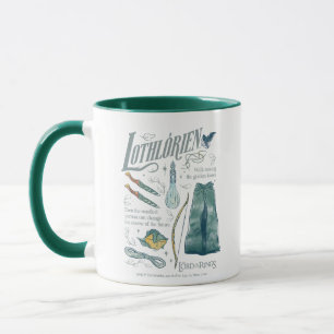 LOTHLORIEN™ Aquarell-Collage-Grafik Tasse