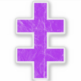 Lothringen-Kreuz (Vintag lila) Aufkleber