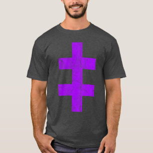 Lothringen-Kreuz (Vintag lila) T-Shirt