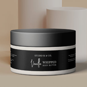 Lotion minimaliste à sucre noir 4 OZ Étiquette de