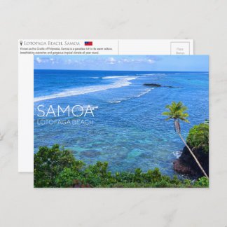 Lotofaga Beach, Samoa Carte postale