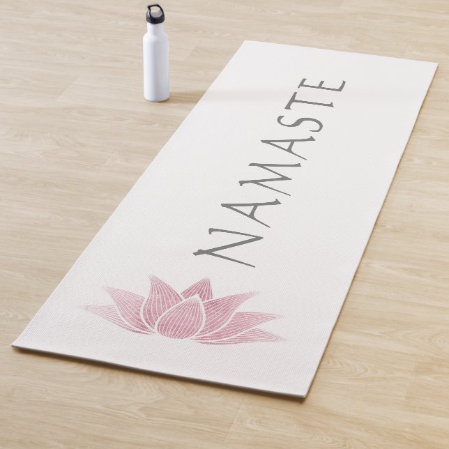 Lotos-Blume Namaste Yoga-Lehrer Minimalistisch Yogamatte (Beispiel)