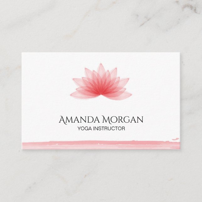 Lotos-Blume Visitenkarte (Vorderseite)