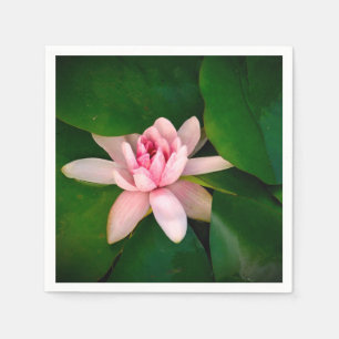 Lotos-Blumen-Blüten-Foto-Grünlaub Serviette