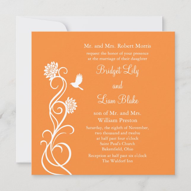 Lotos-Blumen, die Einladung (helle, Wedding sind (Vorderseite)