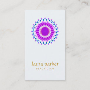 Lotos-Blumen-Logo-heilendes Therapie-Yoga Visitenkarte