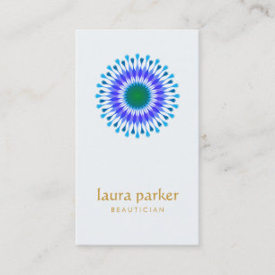 Lotos-Blumen-Logo-heilendes Therapie-Yoga Visitenkarte