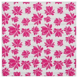 Lotos-Blumen-Muster in der rosa Farbe Stoff