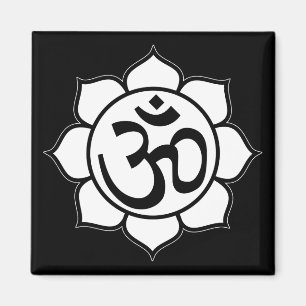 Lotos-Blumen-Om-Symbol Magnet