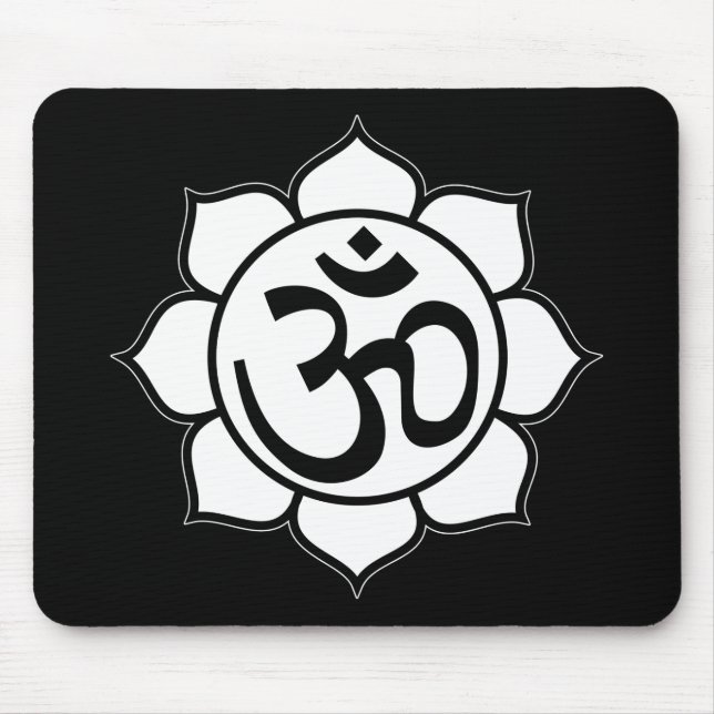 Lotos-Blumen-Om-Symbol Mousepad (Vorne)