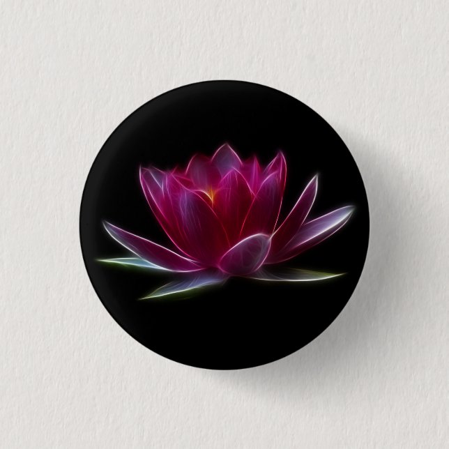 Lotos-Blumen-Wasser-Pflanze Button (Vorderseite)
