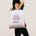 Lotos-Blumen-Yoga Namaste Rosen-GoldGlitzer Tasche<br><div class="desc">Lotos-Blumen-Yoga Namaste Rosen-GoldGlitzer-Tragetaschen.</div>