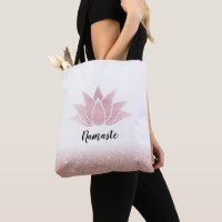 Lotos-Blumen-Yoga Namaste Rosen-GoldGlitzer