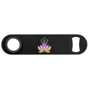 Lotos-Blumen-Yoga-Pose OM Namaste geistige Speedflaschenöffner