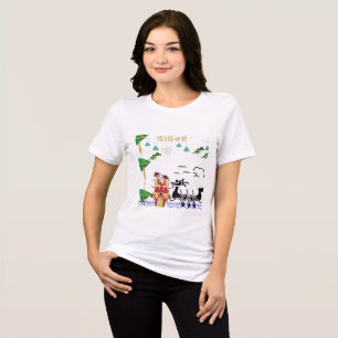 Lotos-Drache-Geist weiß Tri-Blend Shirt