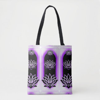 Lotos-Emanations-Taschen-weißes Lila Tasche