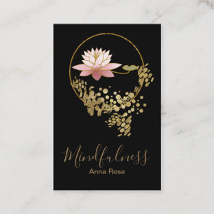 *~* Lotos-GoldGlitzer-Yoga-MeditationMindfulness Visitenkarte