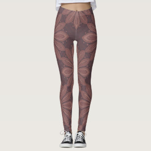 Lotos-Mandala-Punkt - Batik-Muster Bali Leggings