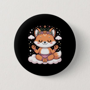 Lotos-Pose-Mandala-Design für Achtsamkeit Süße Yog Button