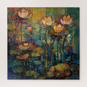 Lotos- und Wasserlilien-Puzzle