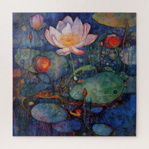 Lotos- und Wasserlilien-Puzzle