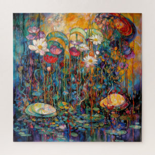 Lotos- und Wasserlilien-Puzzle