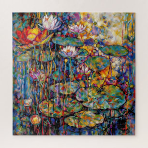 Lotos- und Wasserlilien-Puzzle