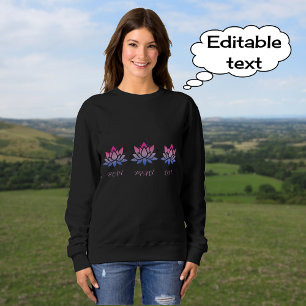 Lotosblume benutzerdefinierter Text Sweatshirt