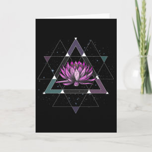 Lotosblume Heilige Geometrie Yoga Meditation Spiri Karte