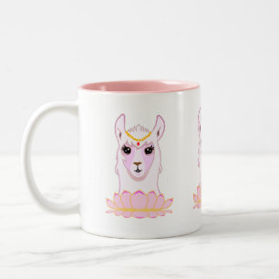 Lotosblume & Lama-Königin Zweifarbige Tasse