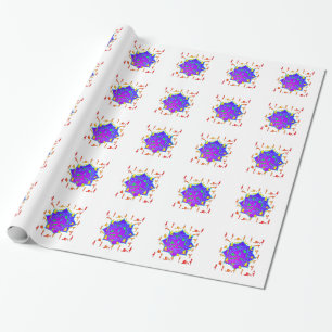 Lotosblume mit Yoga-Übungen Geschenkpapier