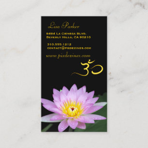 Lotosblume, Om Yoga, Heiler Visitenkarte