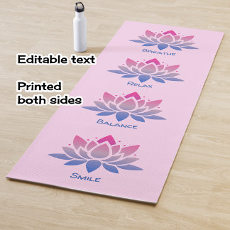 Lotosblume rosa doppelseitig yogamatte