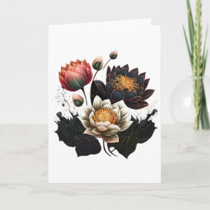 Lotosblumen Buddhismus Spirituelles Symbol Yoga Na Karte