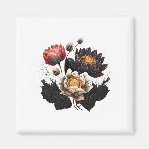 Lotosblumen Buddhismus Spirituelles Symbol Yoga Na Magnet