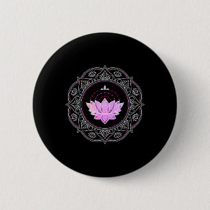 Lotosblumen-Mandala-Yoga-Lotos-Design-Lotosblume Button