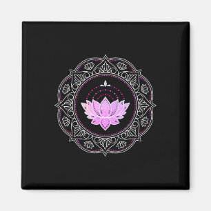 Lotosblumen-Mandala-Yoga-Lotos-Design-Lotusblume Magnet
